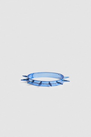 Patrizia Pepe Brass And Glass Bracelet Niebieskie | 2918FJAQZ