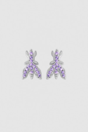 Patrizia Pepe Brass Earrings Różowe | 4621HPIZN