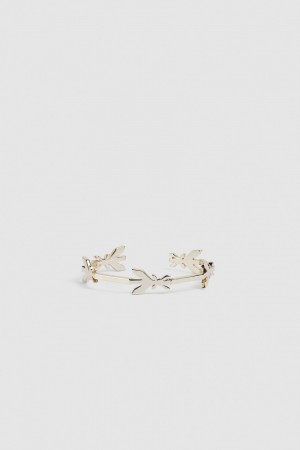 Patrizia Pepe Brass Fly Chain Bracelet Złote | 5012JRACW