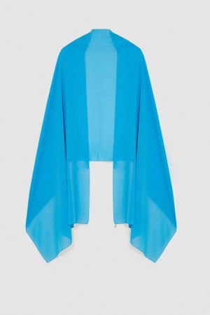 Patrizia Pepe Crepe Stole Głęboka Niebieskie | 5104GULJF