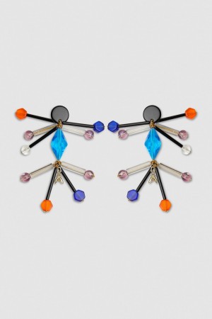 Patrizia Pepe Earrings With Techno Pop Fly Appliqué Kolorowe | 1543UIMRG