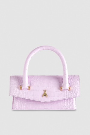 Patrizia Pepe Fly Bamby Croco Fioletowe | 4098CRAYT