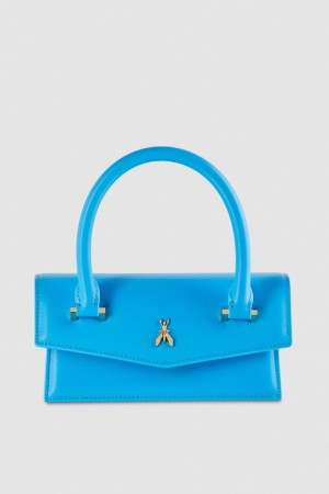 Patrizia Pepe Fly Bamby Shoulder Bag With Handles Głęboka Niebieskie | 5038QSNOC