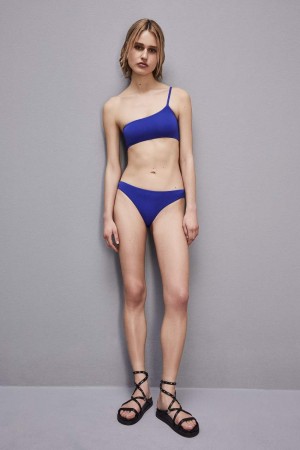 Patrizia Pepe Low-rise Bikini Bottoms Głęboka Niebieskie | 4021BTWHD