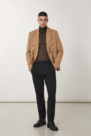 Patrizia Pepe Pants With Elastic Waistband Czarne | 9637WUCMI