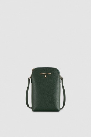 Patrizia Pepe Phone Holder With Shoulder Strap Zielone | 3498IJOWF