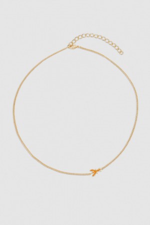 Patrizia Pepe Rhinestone Necklace Pomarańczowe | 2810XUFSR