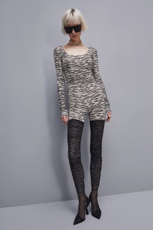 Patrizia Pepe Zebra Print Jumpsuit Animalier | 4267FAGYH